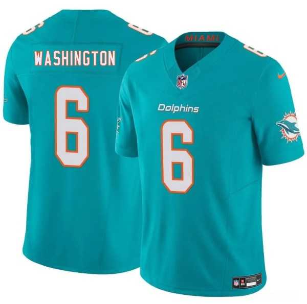 Men & Women & Youth Miami Dolphins #6 Malik Washington Aqua 2025 Draft F.U.S.E. Vapor Limited Stitched Jersey->miami dolphins->NFL Jersey